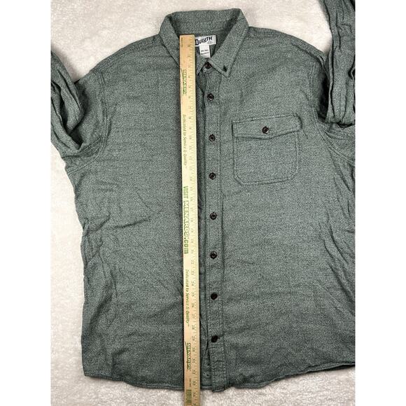Duluth Trading Mens Free Swinging Twist Shirt 2XL Tall Green Relaxed Fit - Picture 5 of 7